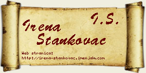 Irena Stankovac vizit kartica
